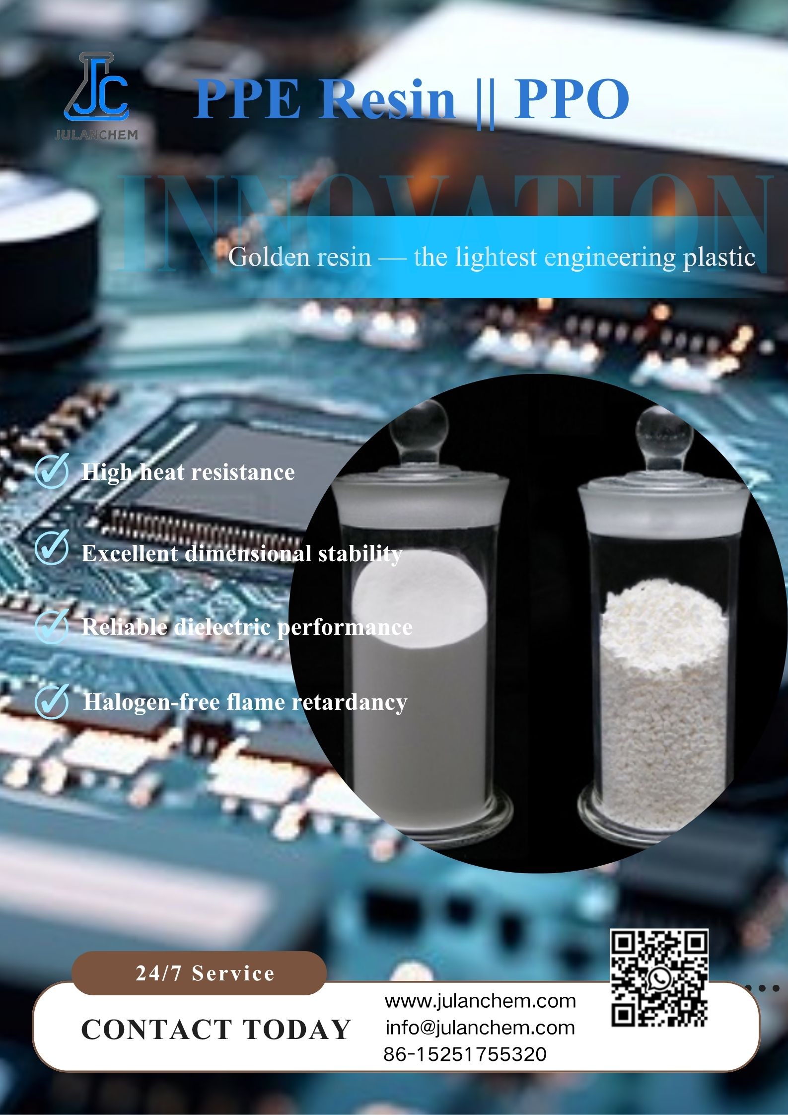 Poly(2,6-dimethyl-1,4-phenylene oxide)(PPE Resin/PPO)